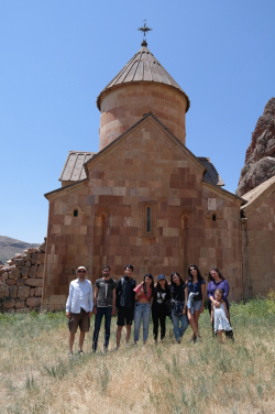 The team visits the Medieval Noravank Monastery